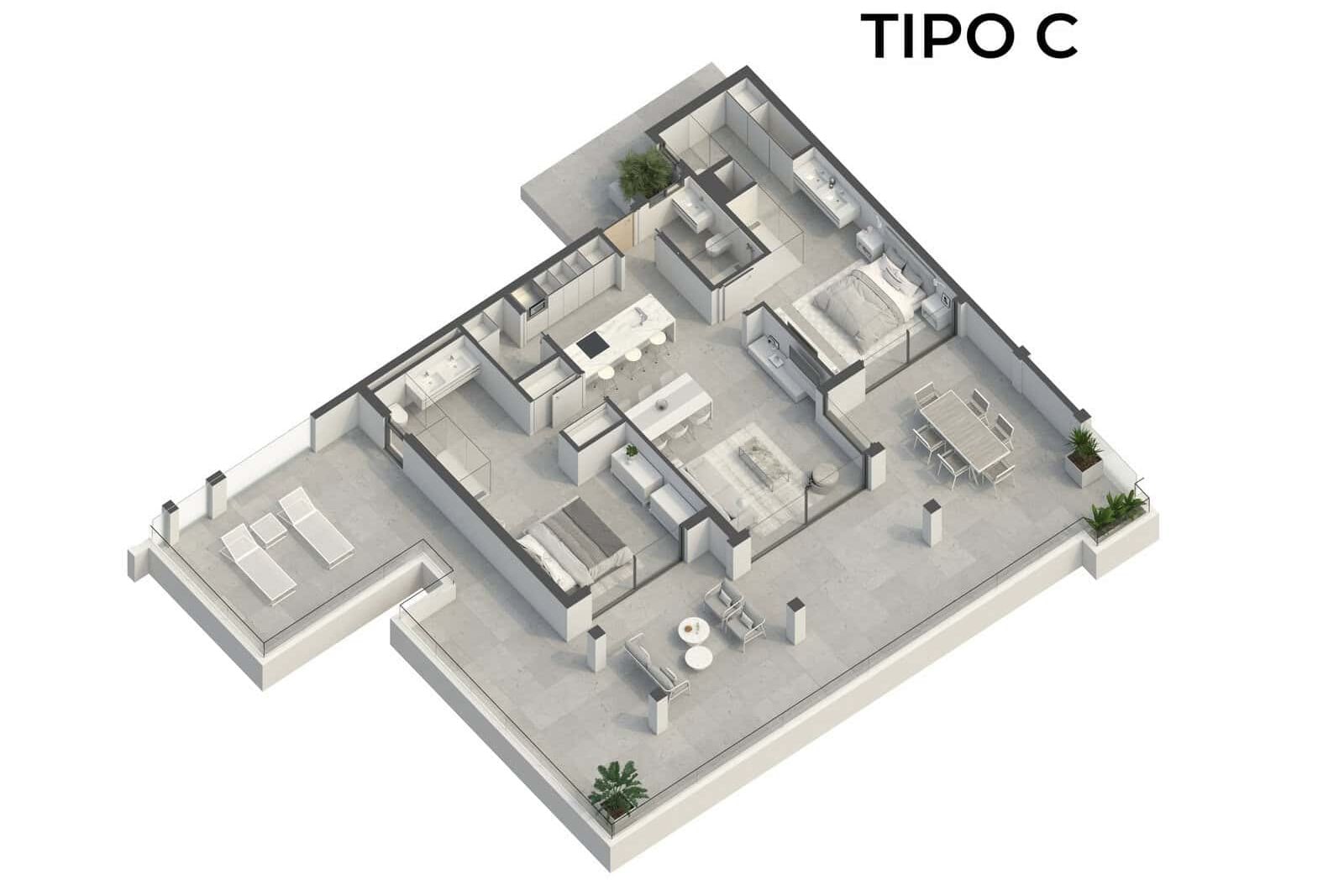 Neubau-Apartments zu verkaufen in Palm Mar, Tenerife