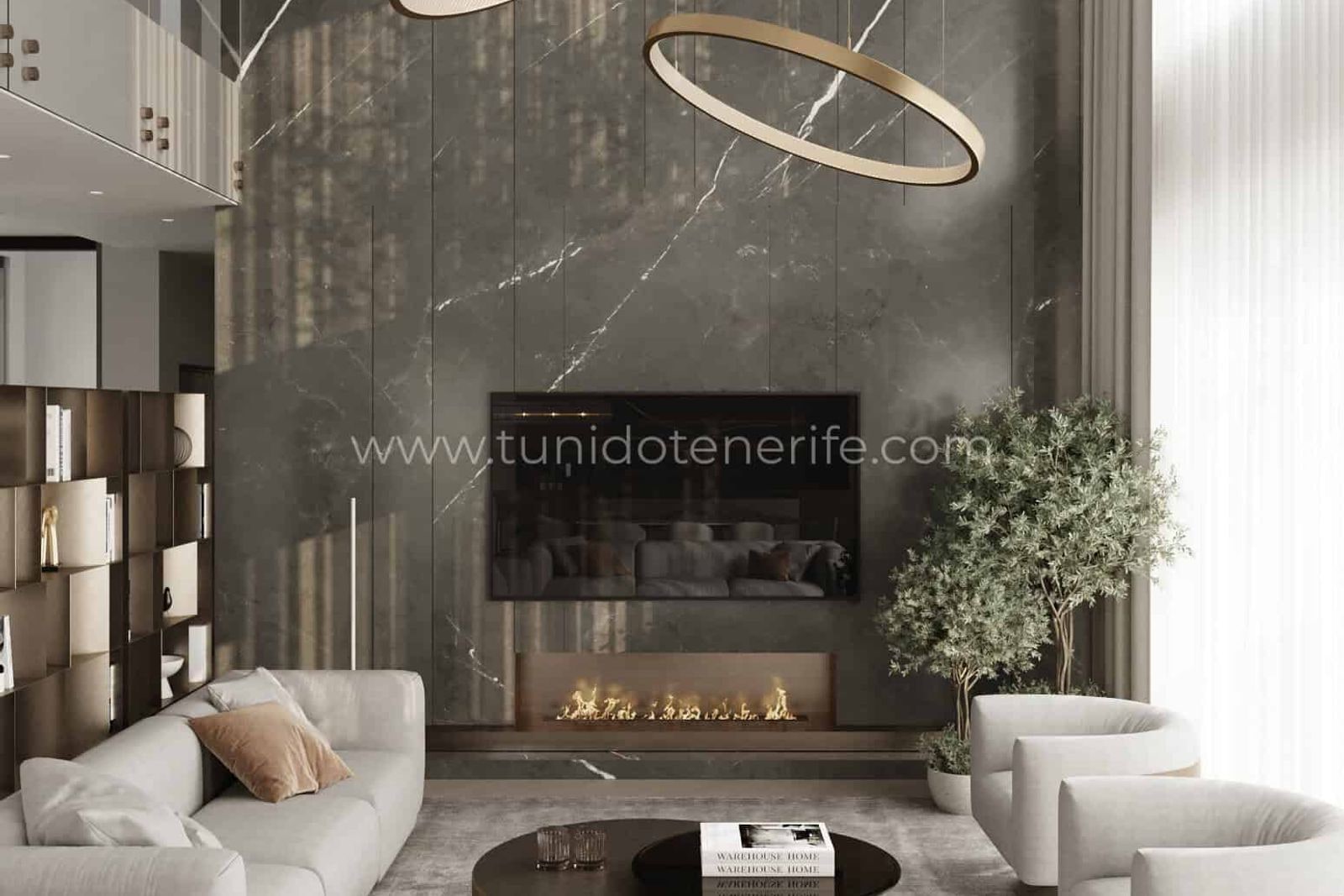 Vilă în Marbella cu living modern și șemineu