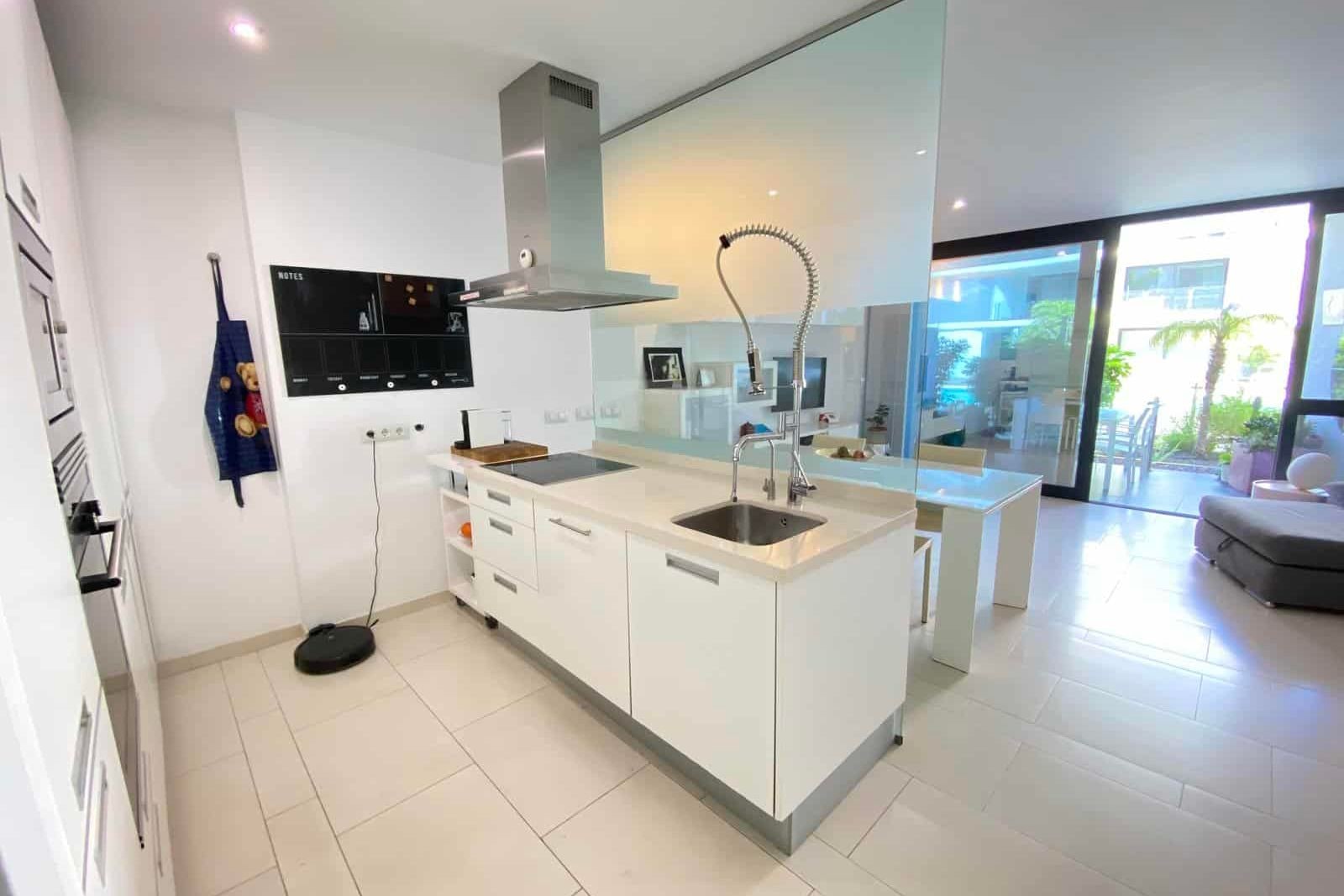 Modern open kitchen with central island